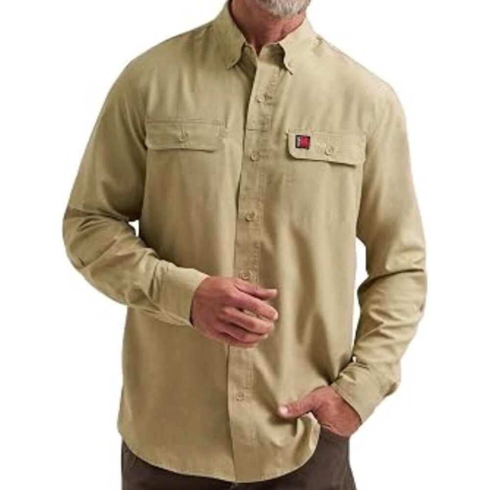 Wrangler Riggs Workwear Men's Long Sleeve Lightweight Vented Work Shirt XLT